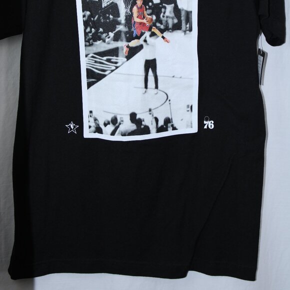 Mac McClung Philadelphia 76er T-Shirt M Black NBA Dunk Contest Stadium Essential - Picture 2 of 5